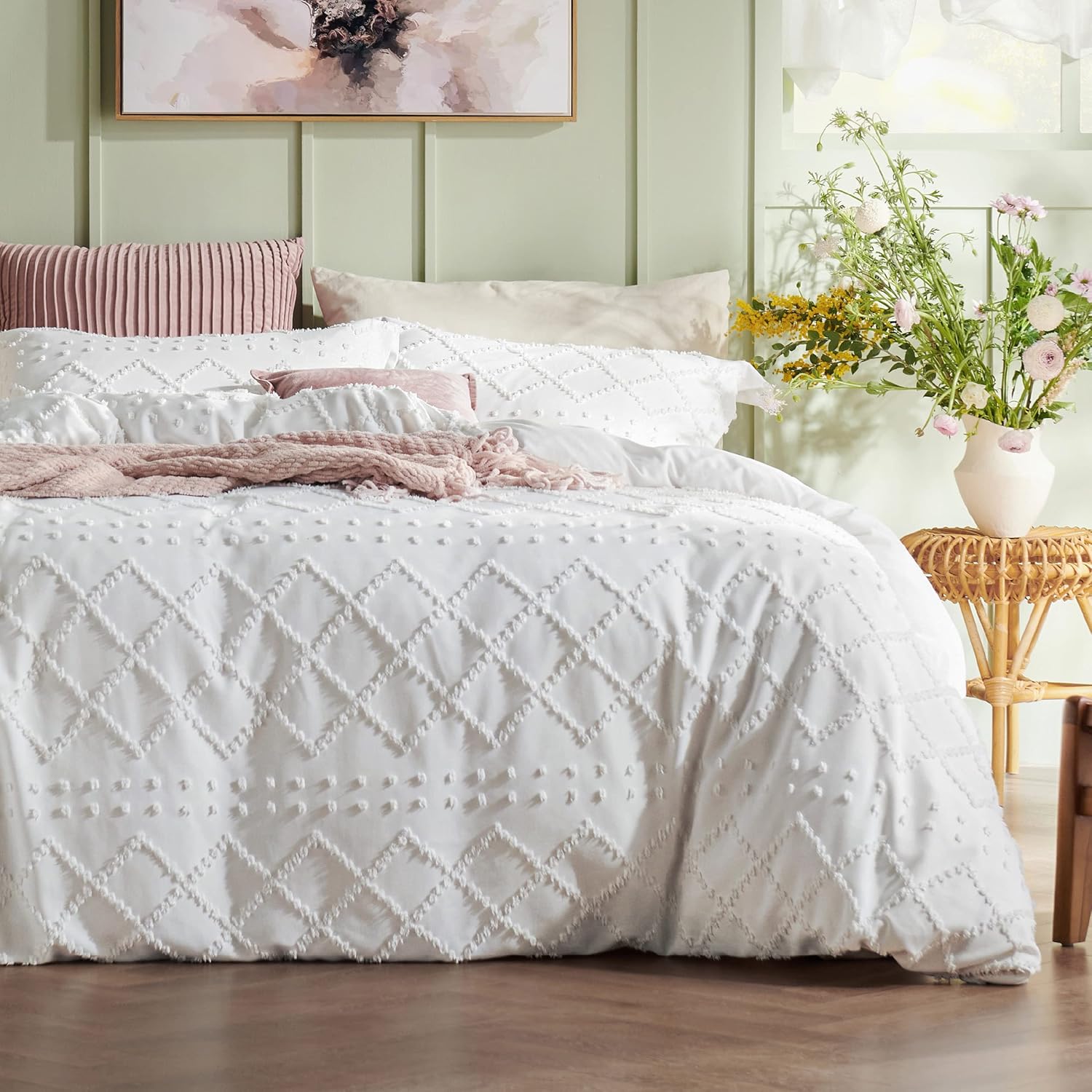 Bedsure Duvet Cover King Size - King Duvet Cover, King Boho Bedding for All Seas...