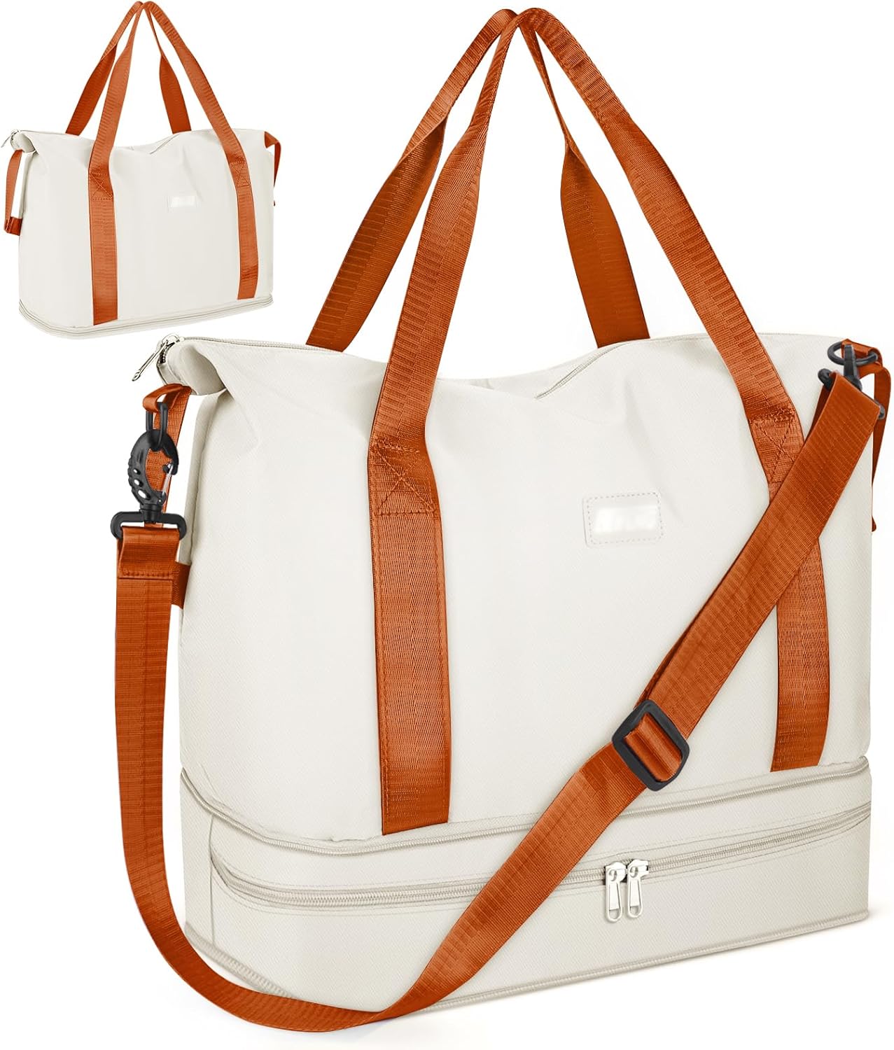 CS COSDDI Travel Duffel Bag, 29L Weekend Bag with Trolley Sleeve, Dry & Wet Sepe...