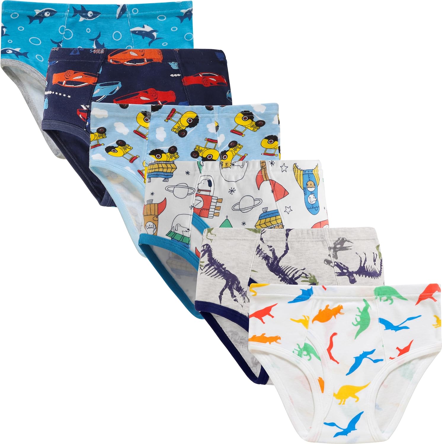 Slenily Little Boys Sharks Briefs Toddler Kids Truck Cars Underwear Soft Cotton...