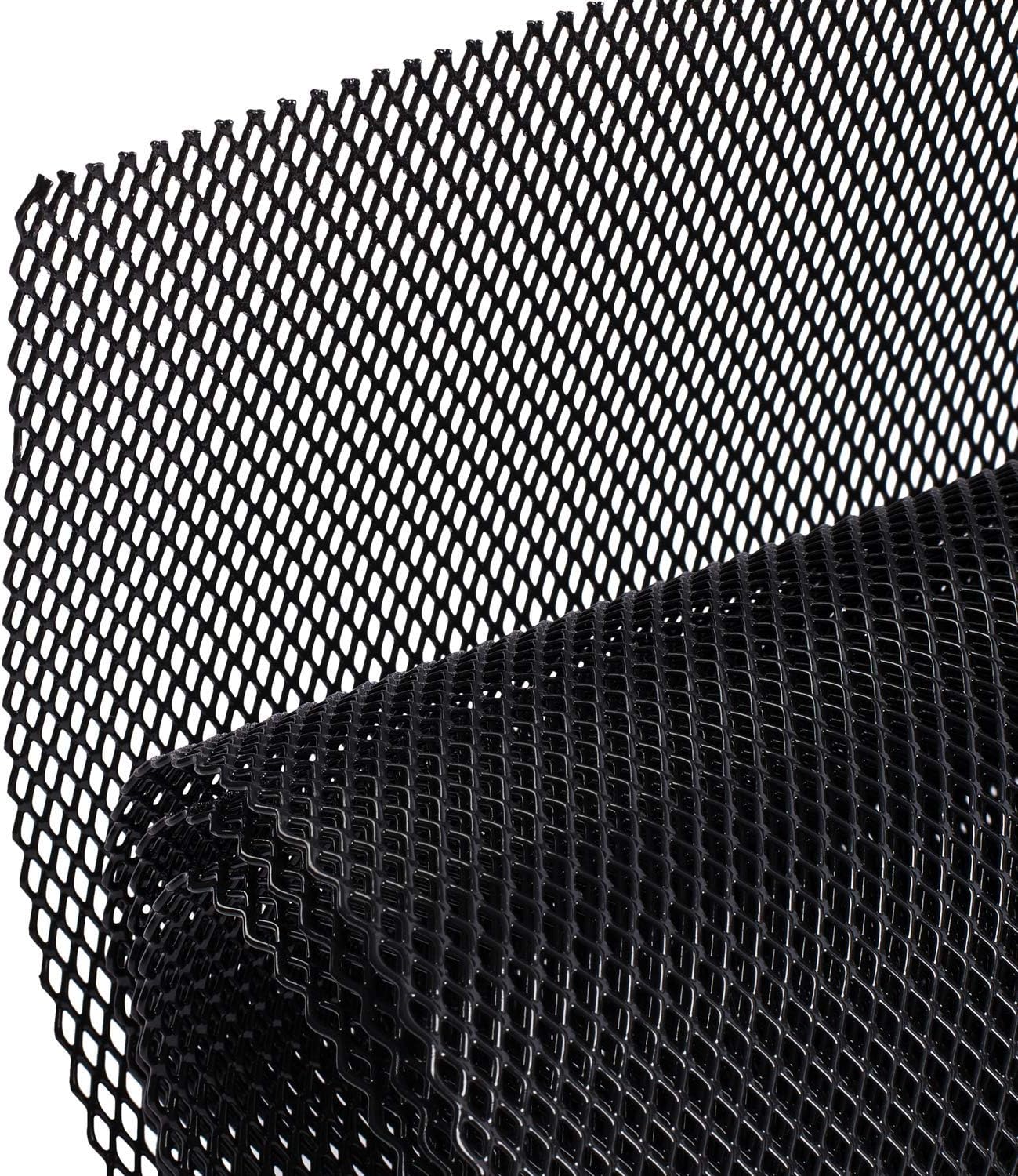 AggAuto Universal 40"x13" Car Grill Mesh - 100x33cm Aluminum Alloy Automotive Gr...