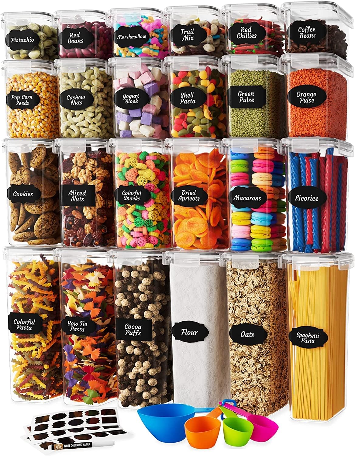 Airtight Food Storage Container Set - 24 Piece, Ki...