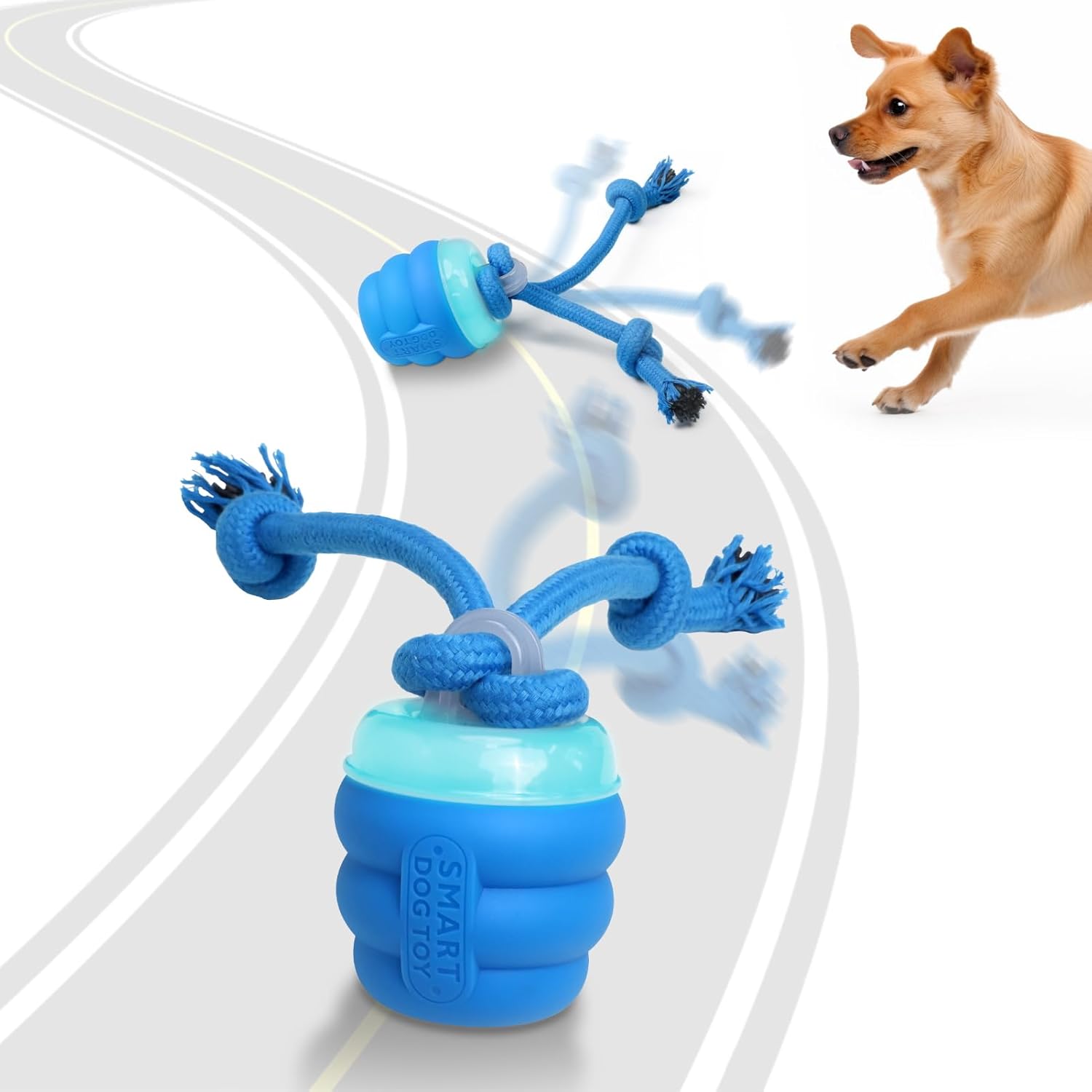Interactive Dog Toys with Motion Activated, Squeaky Dog Toy Active Rolling Ball...