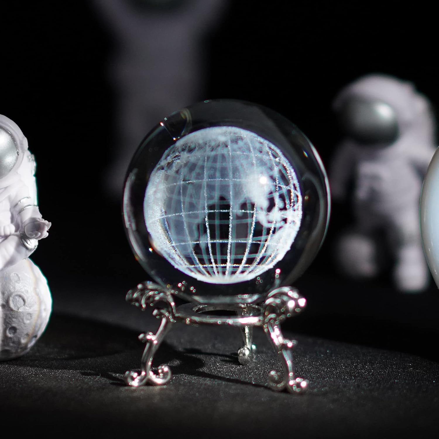 H&D HYALINE & DORA 2.3 inch (60mm) Clear Crystal Glass Ball Paperweight 3D Laser...