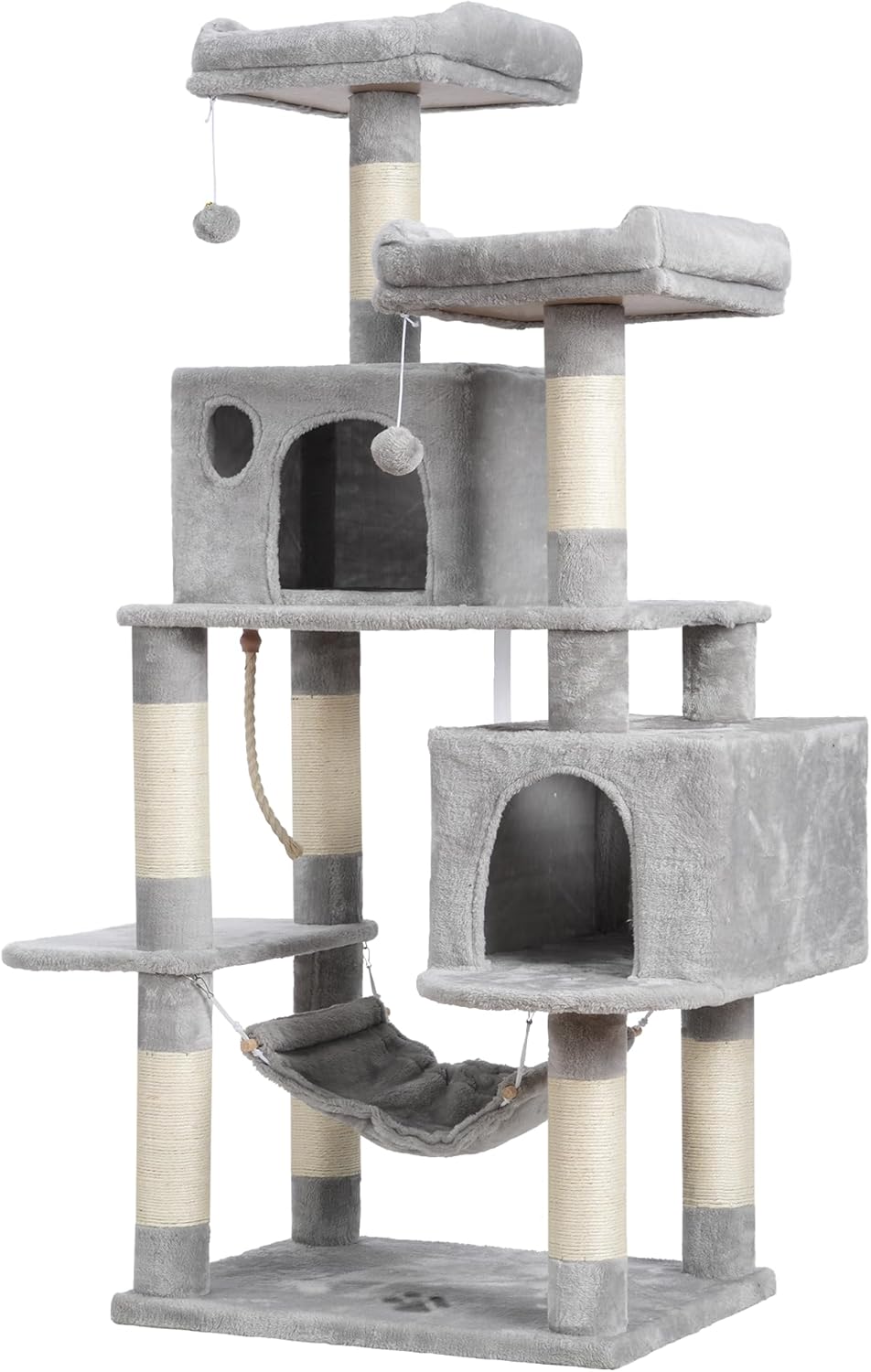 Hey-brother Large Multi-Level Cat Tree Condo Furniture with Sisal-Covered Scratc...