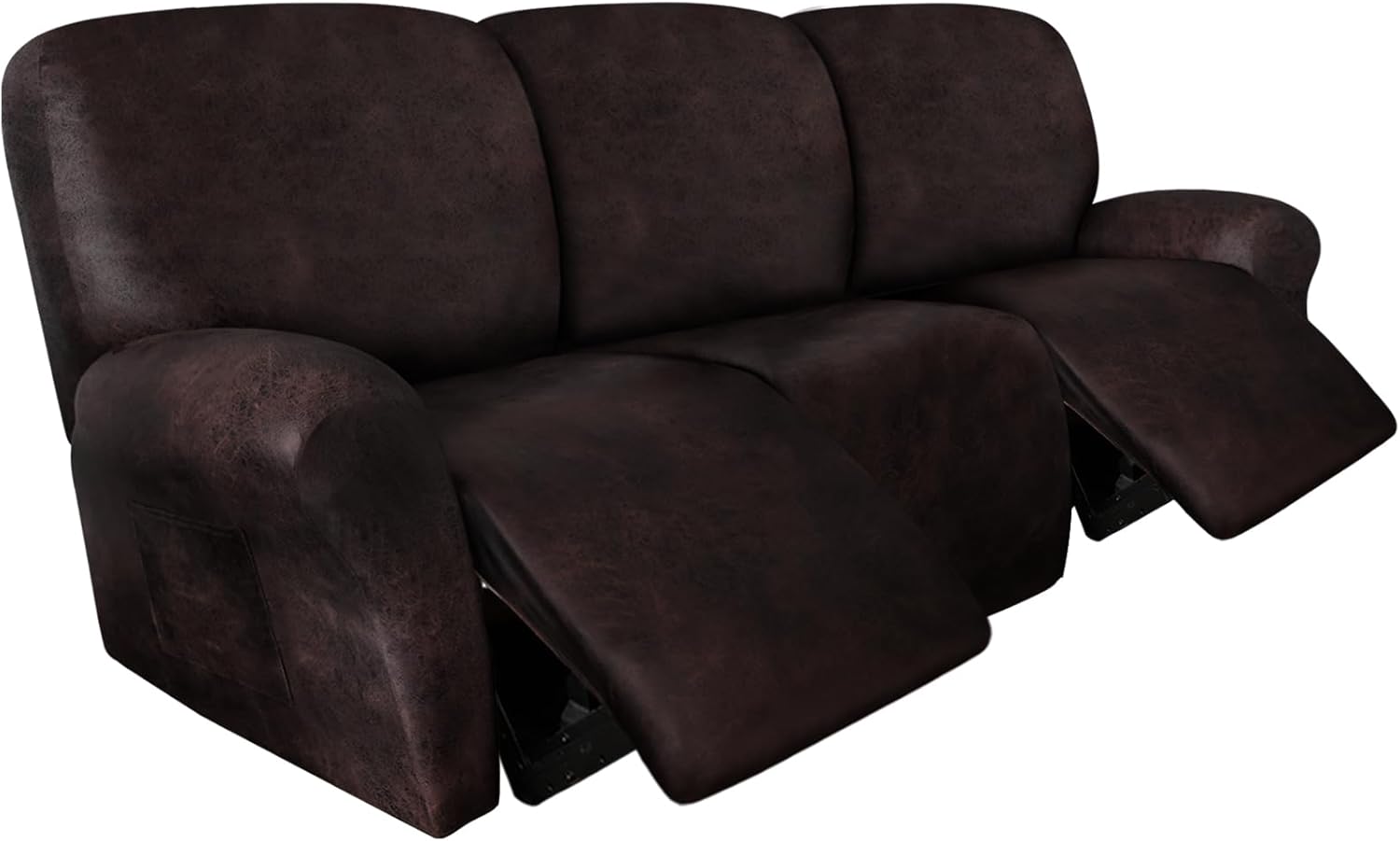 High-Quality Leather Look Recliner Couch Cover, Special 8-Piece Recliner Sofa Sl...