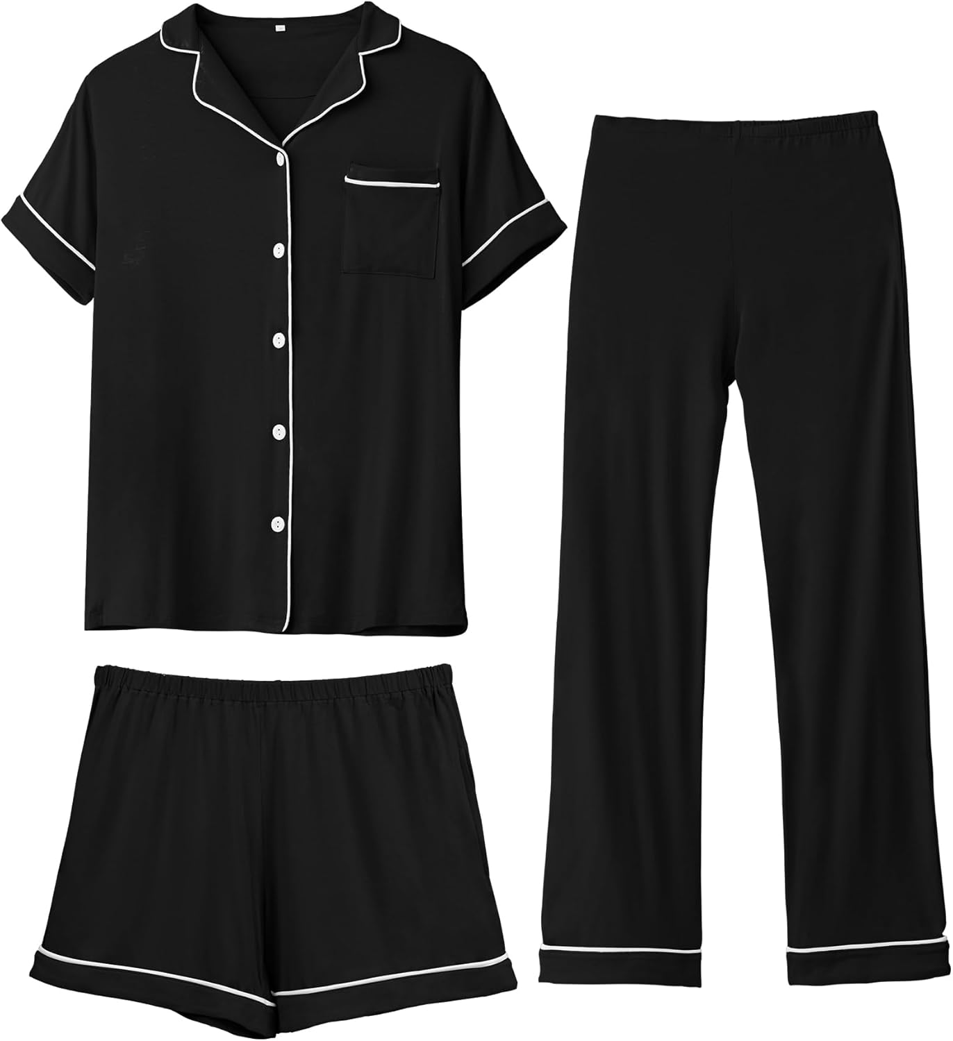 Rnxrbb 3 PCS Women Maternity Pajamas Set Nursing Postpartum Breastfeeding Pjs Sl...