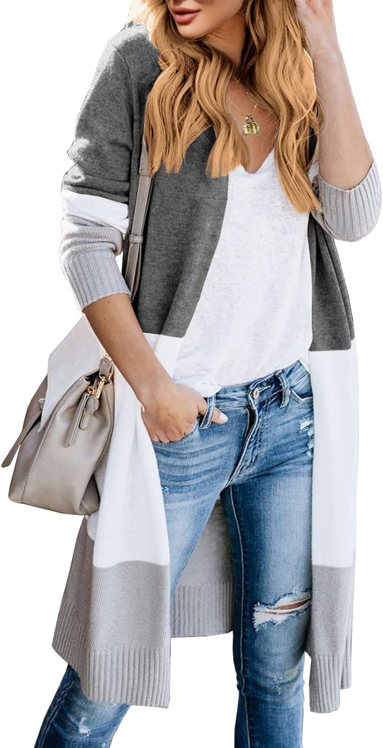 Lovaru Womens Boho Cardigan, Special Open Front Cardigan With Colorblock Design,...