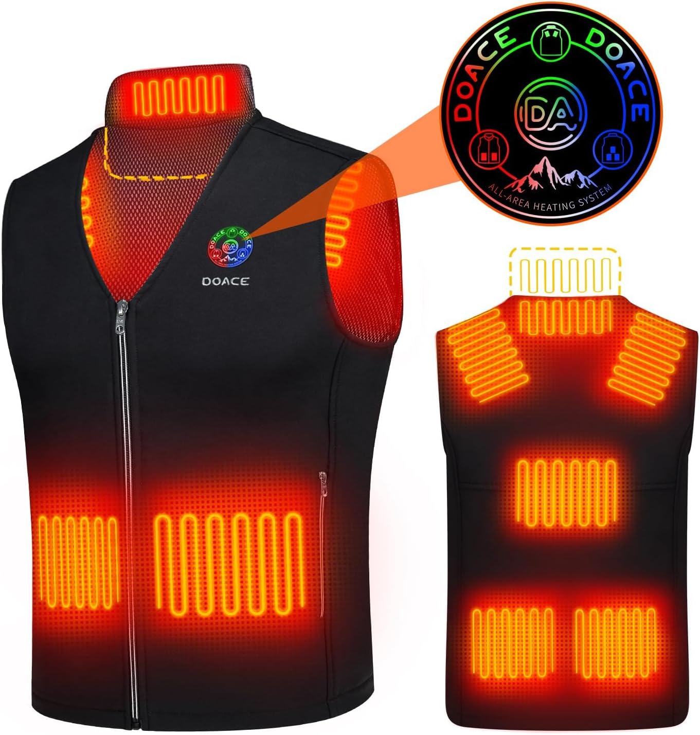 DOACE Heated Vest for Men & Women, Smart heated Jacket, Battery Not Included Sma...