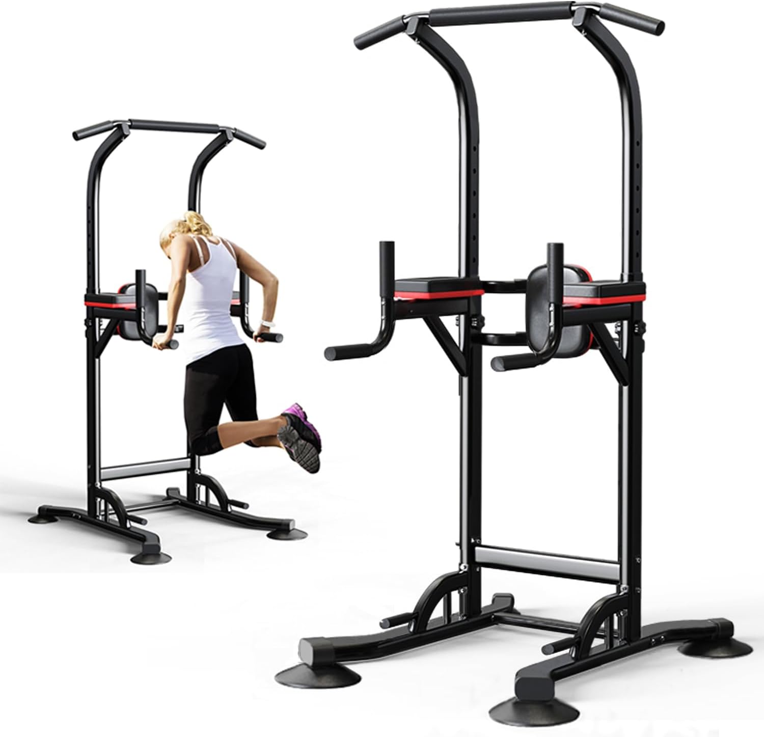 Power Tower Pull Up Bar Station, Workout Dip Bar STation for Home Gym Strength T...