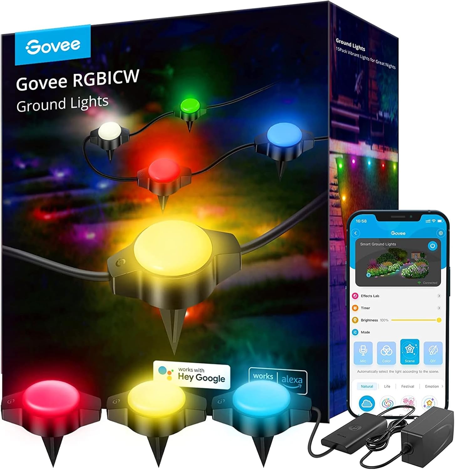 Govee Outdoor Ground Lights, Patio Decorations, IP...