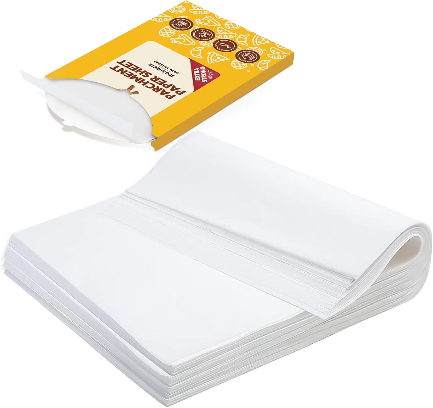 Katbite Parchment Paper, Heavy Duty 12x16 inches Baking Paper, 300 Sheets Oil-pr...