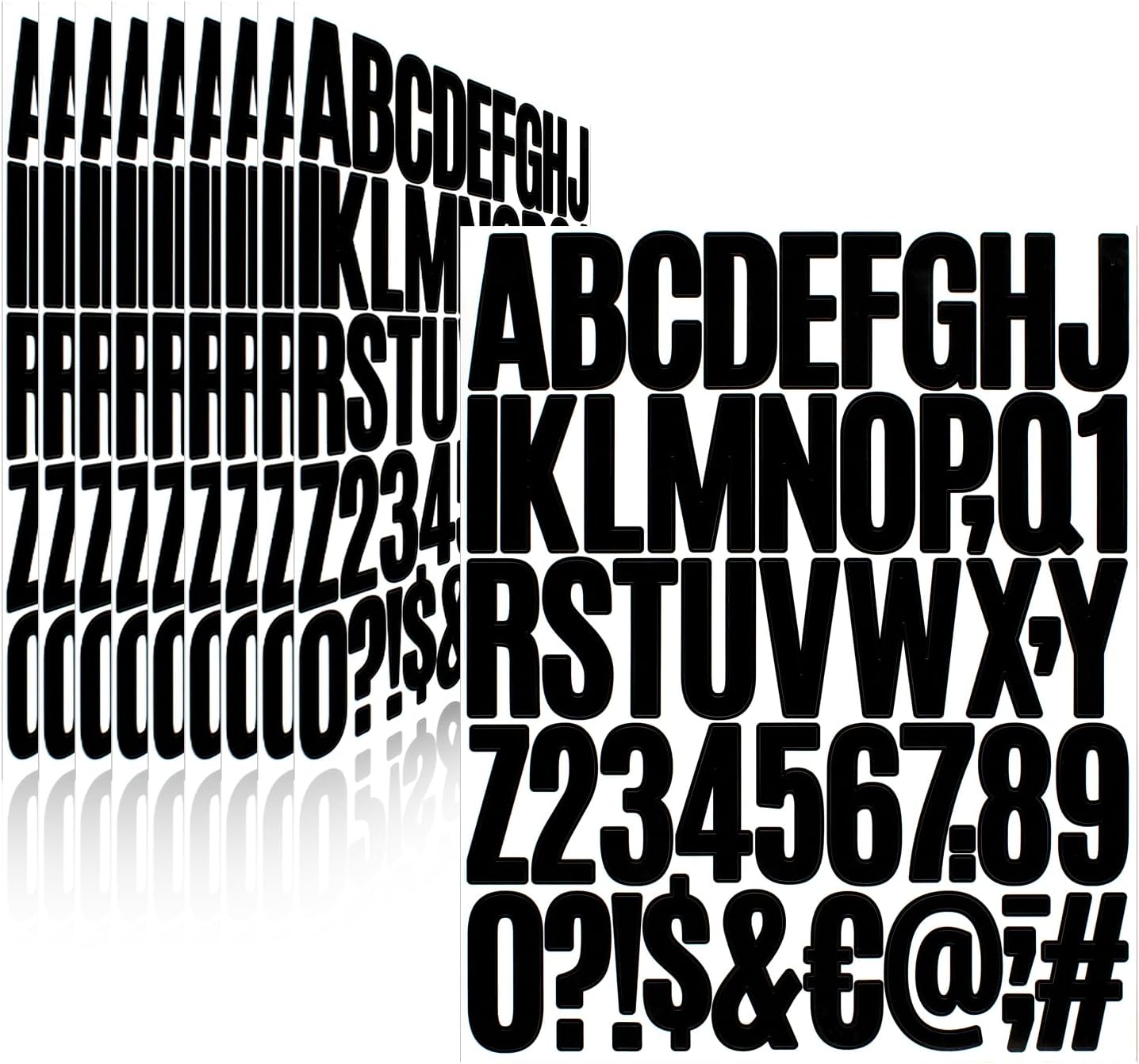 500 Pieces 10 Sheets Letter Stickers,Self Adhesive Vinyl Waterproof Mailbox Numb...