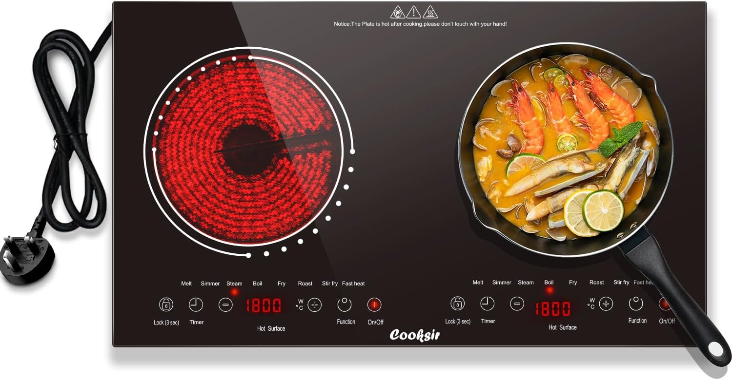 Cooksir Portable Ceramic Hob, Innovative Ceramic Hob with Plug in 60cm, Special...
