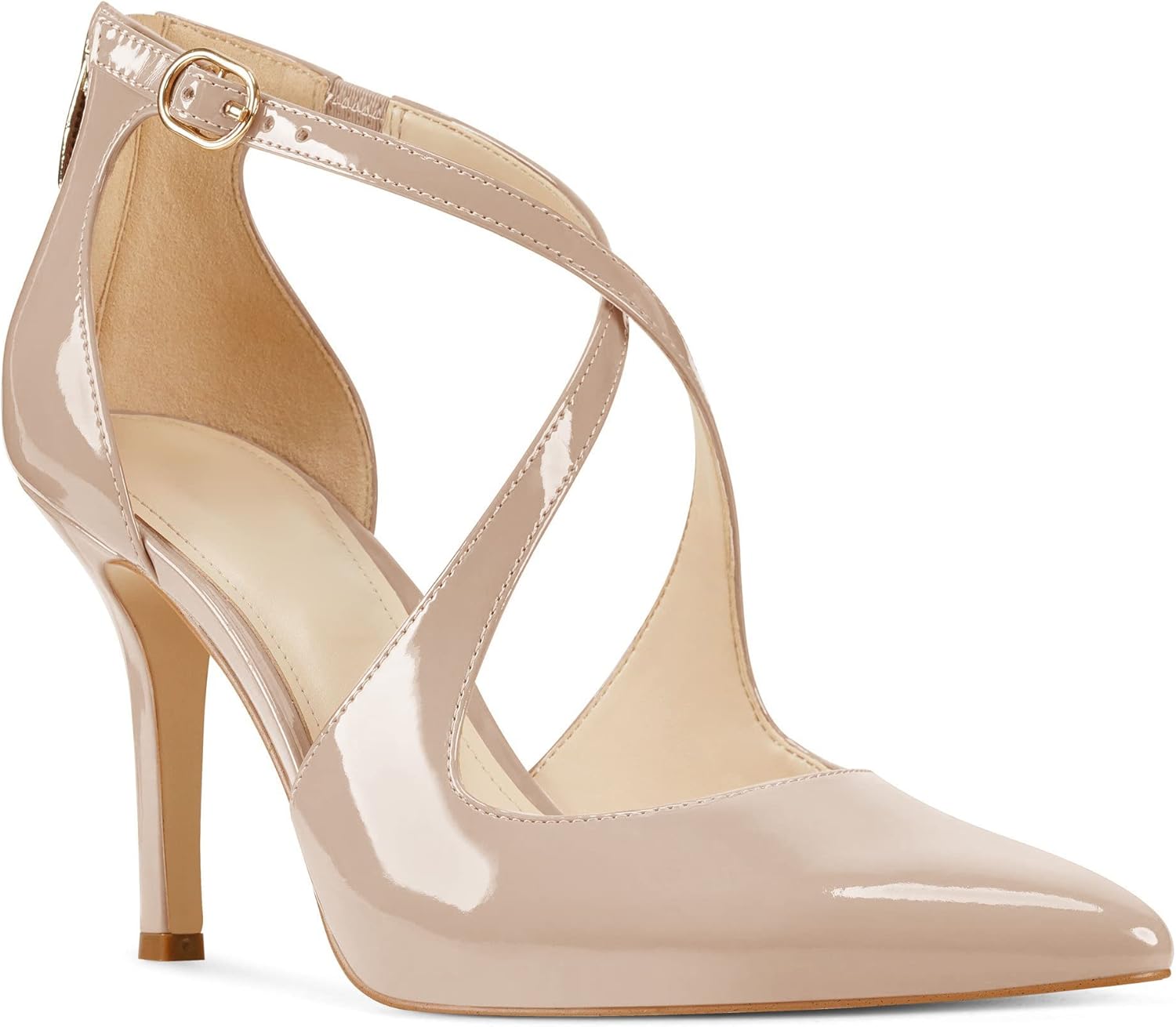 Minshluu Womens High Heels, Special Pointed Toe Pumps, Innovative Crossed Strap...