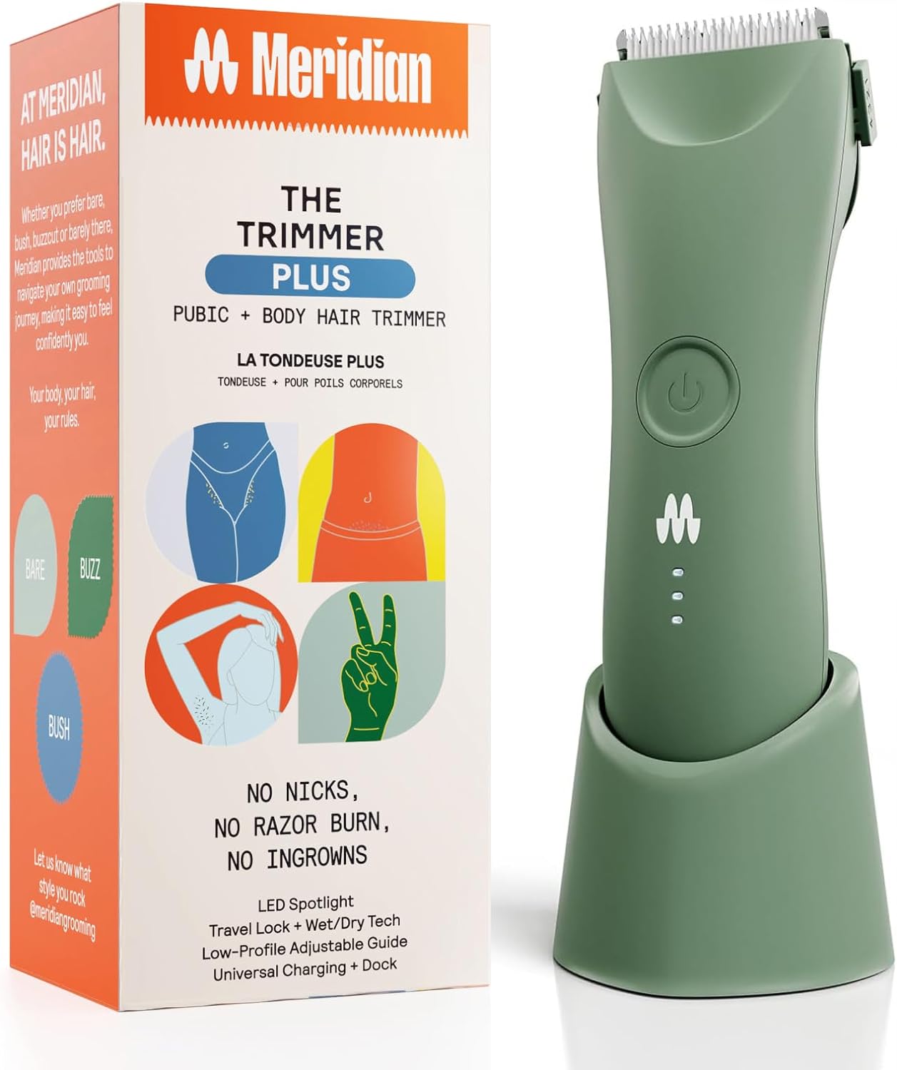 MERIDIAN Trimmer, Innovative Plus Body Hair Manscaping Trimmer, Special Trimmer...