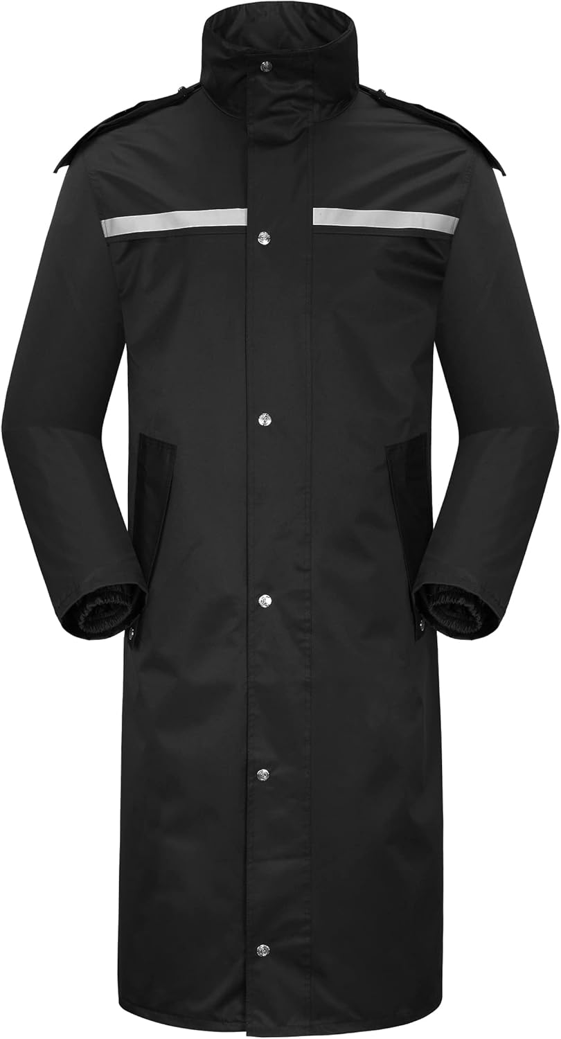 iCreek Raincoat Waterproof Long Rain Jacket Lightweight Rainwear Reflective with...