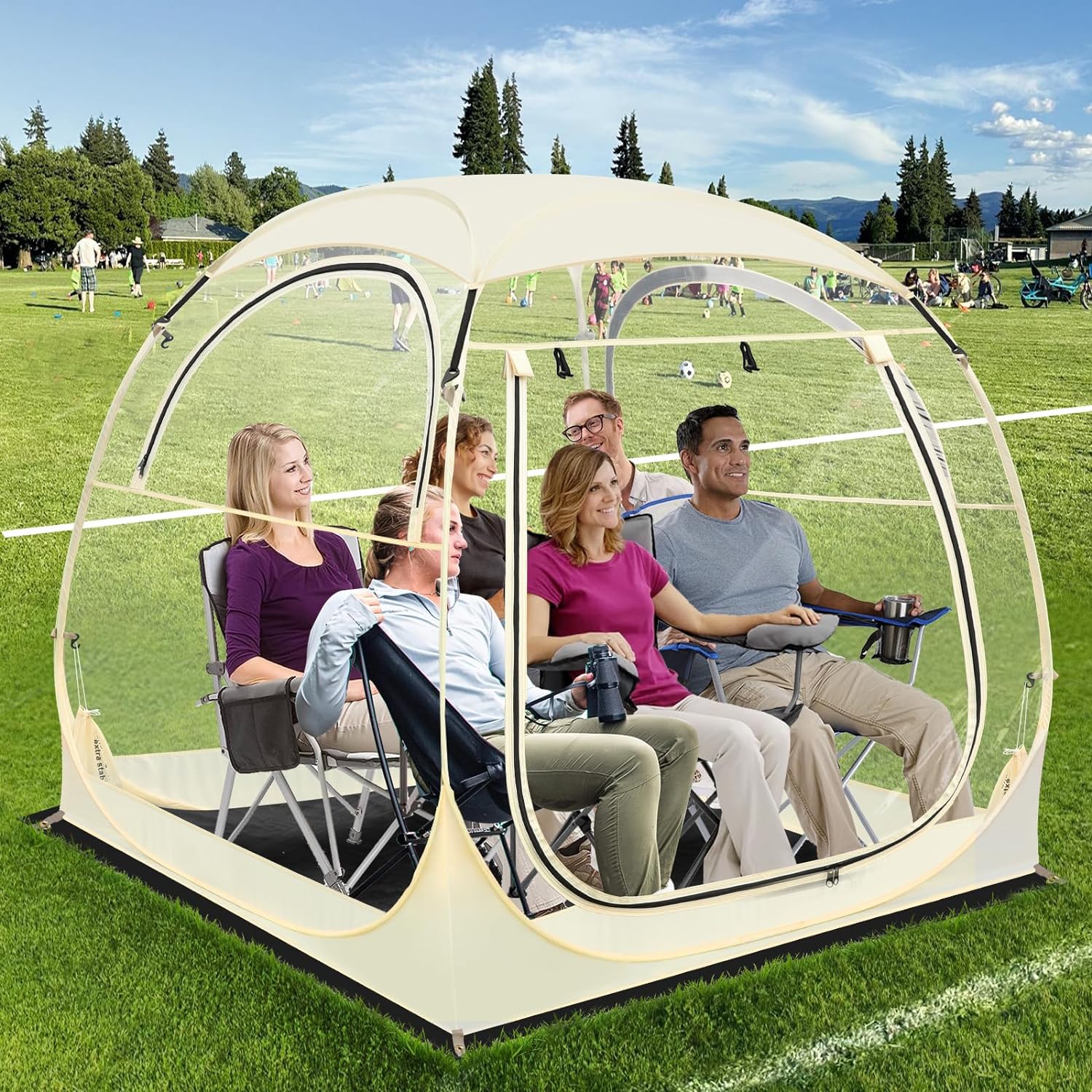 Eapele Sports Tent, Instant Pop-Up Tent Shelter, Outdoor Clean Bubble Tent 1-6 P...
