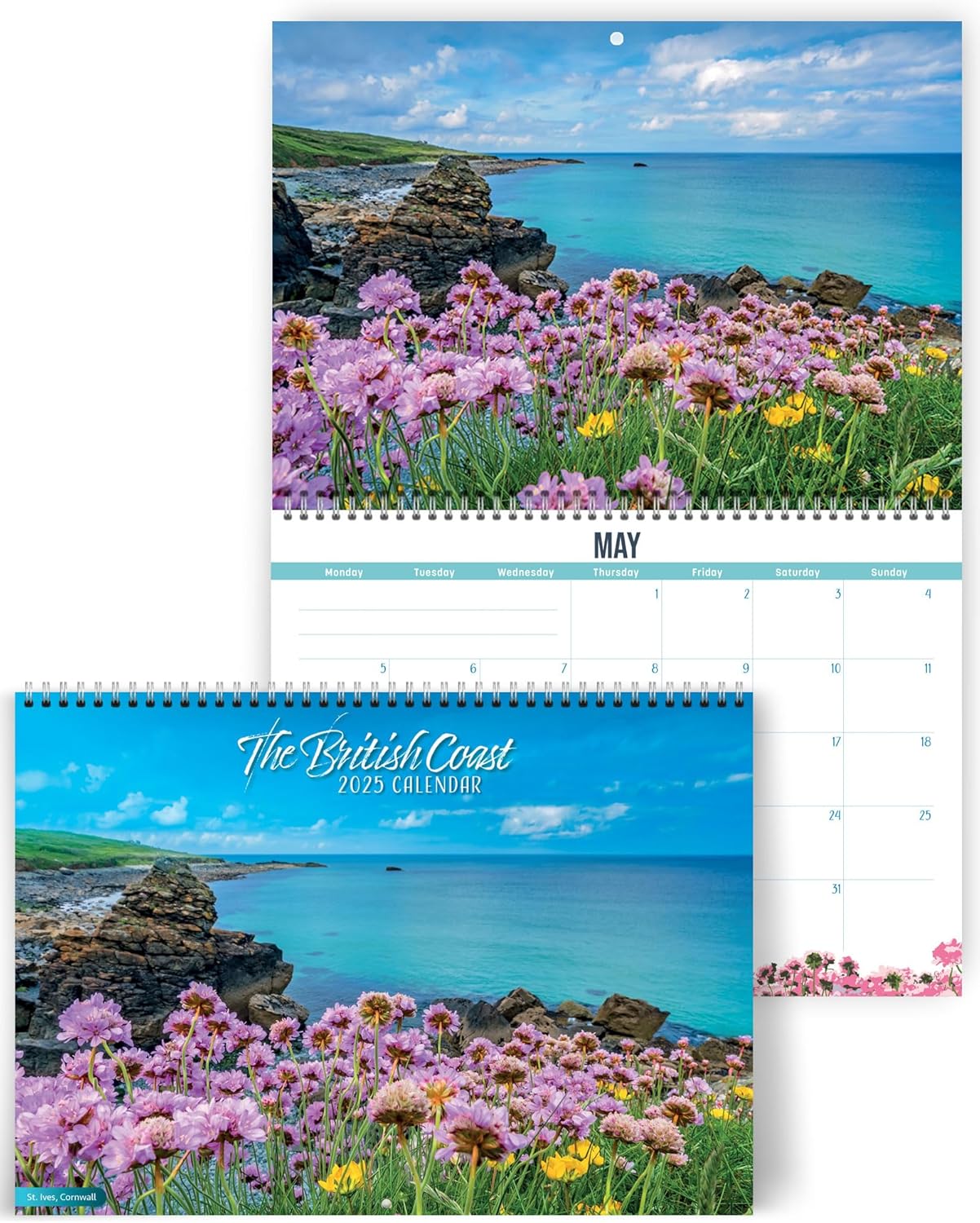 British Coast Calendar 2025, Special Wall Calendar UK with Beautiful Scenery, Un...