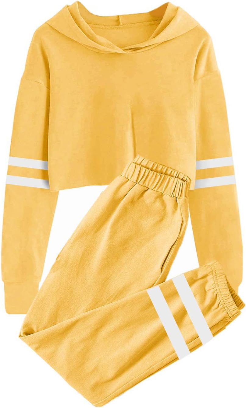 Meikulo Kids 2 Piece Outfits, Special Girls Crop Tops, Unique Hoodies Long Sleev...