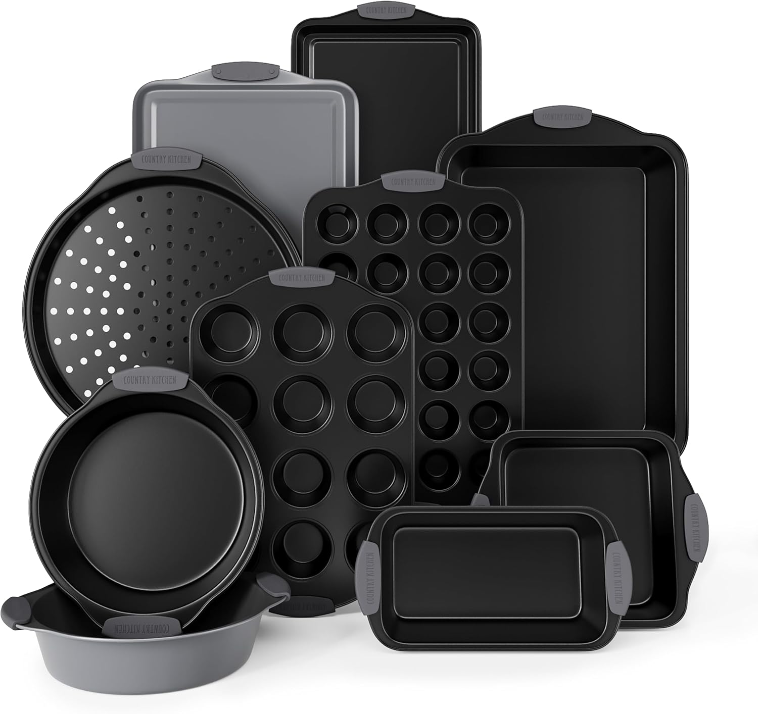 Country Kitchen Nonstick Stackable Bakeware Set, Special Durable Baking Set, Eas...