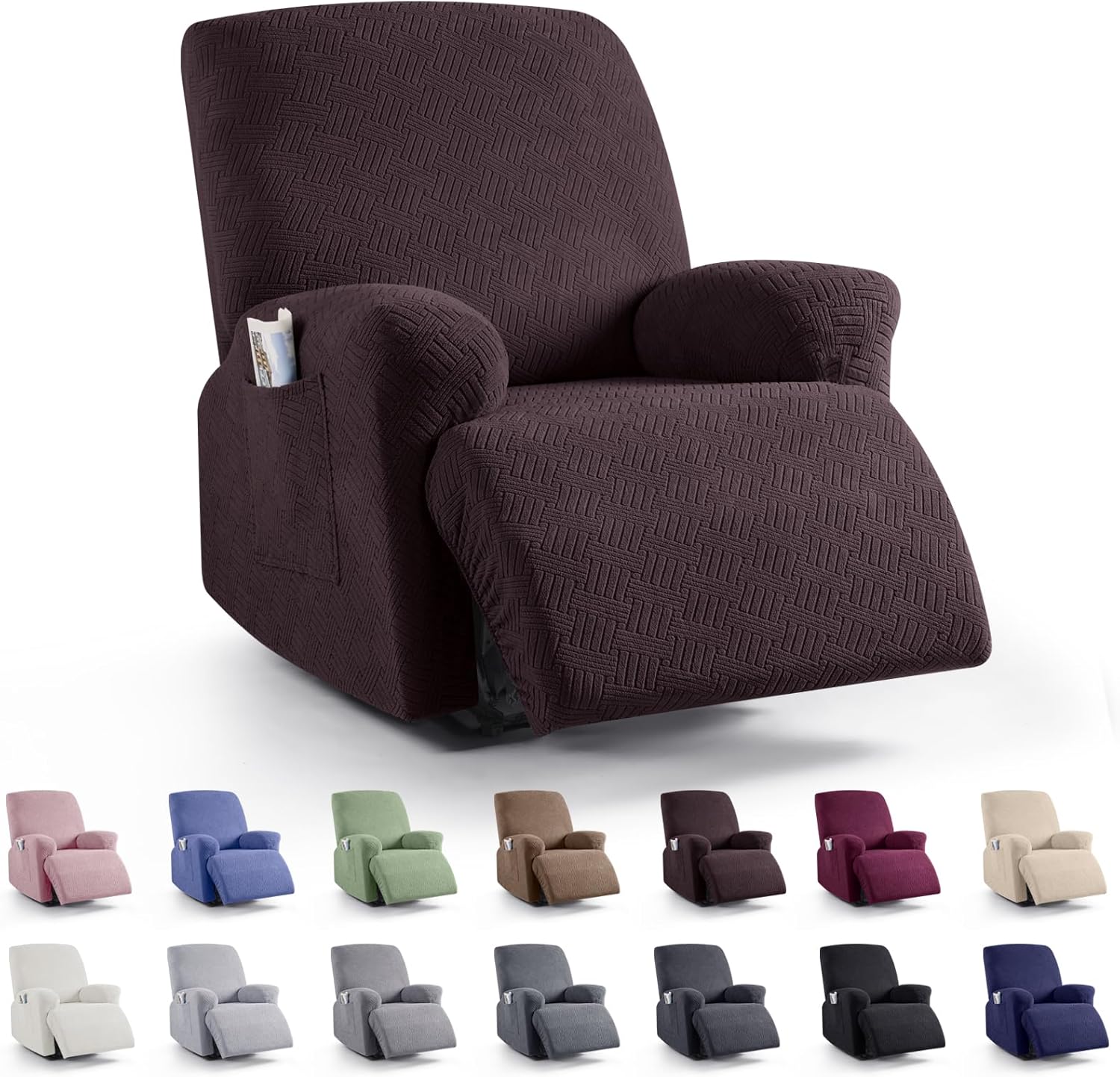 KinCam Recliner Covers, Stretch Reclining Chair Covers, Recliner Sofa Slipcovers...