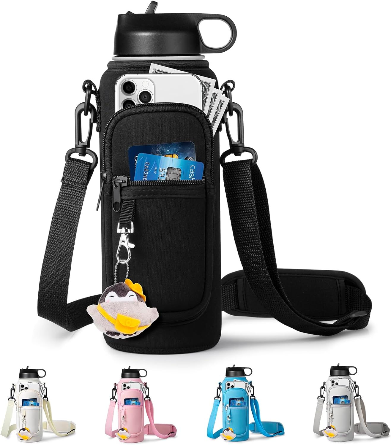 Water Bottle Holder, Special Carrier Sling Bag for Hydroflask 32oz 40oz, Innovat...