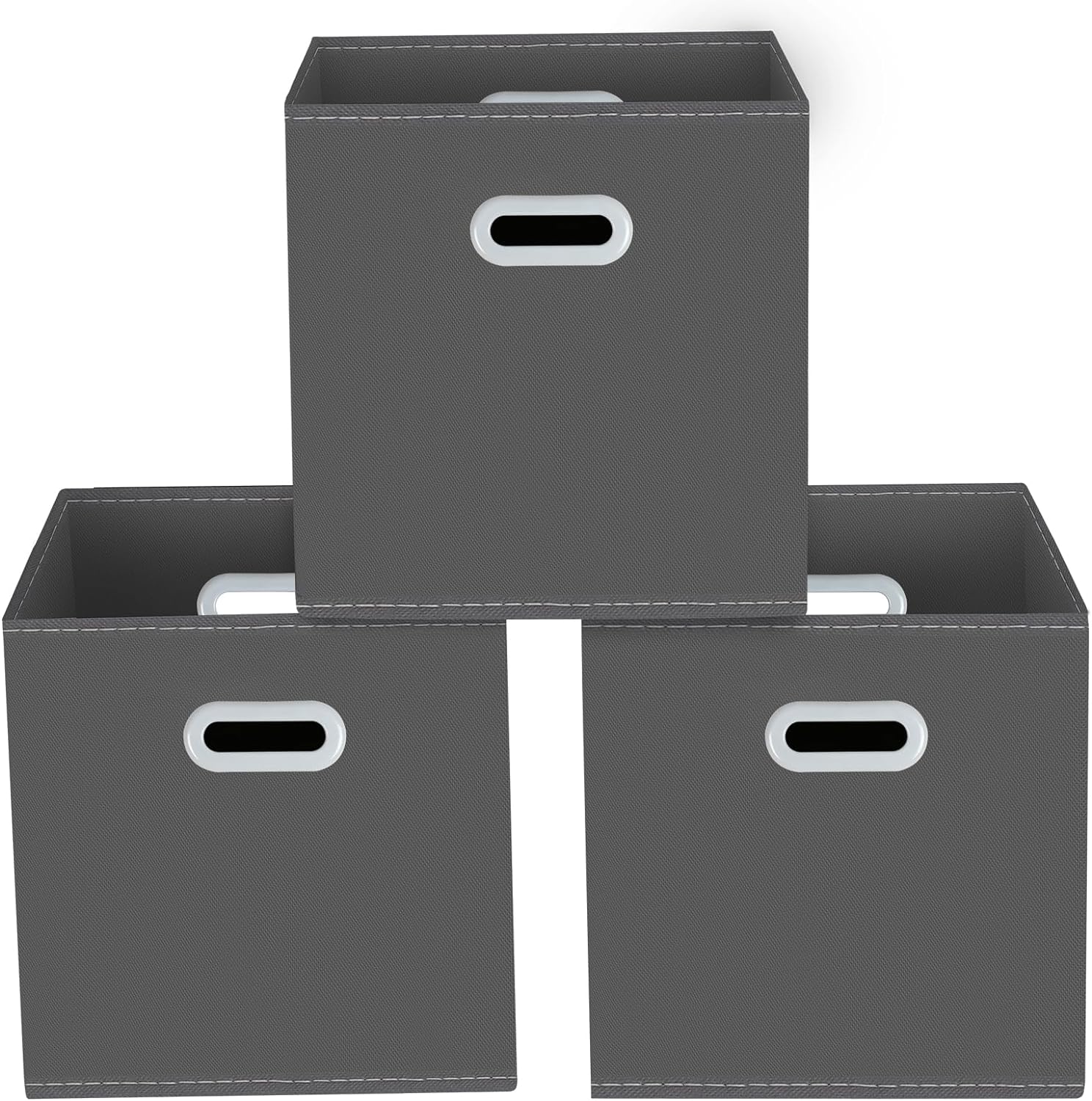 Yunkeeeper storage bins Cubes, Fabric Cube Organizer with Handle, Foldable Cube...
