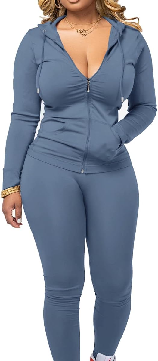 Mrskoala Two Piece Outfits for Women Jogger Sets Workout Sweat Suits Tracksuit P...
