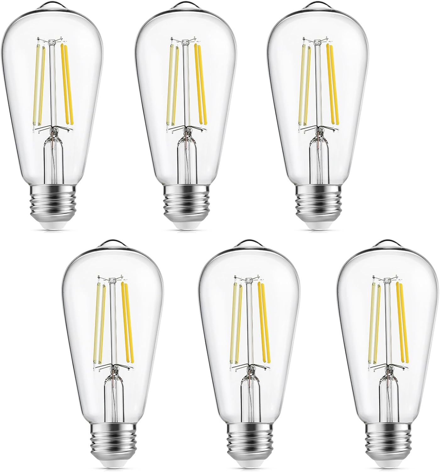 Vintage LED Edison Bulbs, 6W, Equivalent 60W, High Brightness Cool White 4000K,...