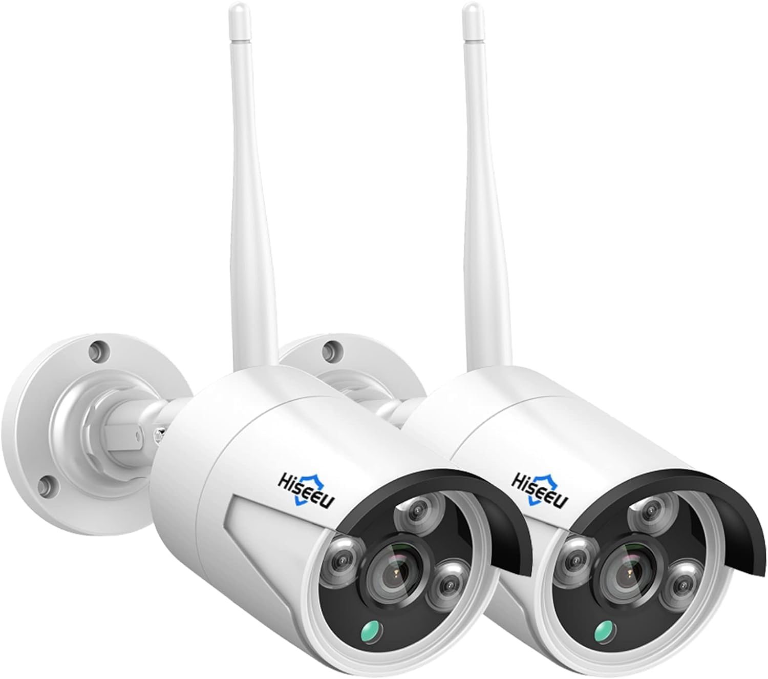 Hiseeu Camera Add on 2 Pack 3MP Outdoor Wireless Security Camera,Waterproof Outd...