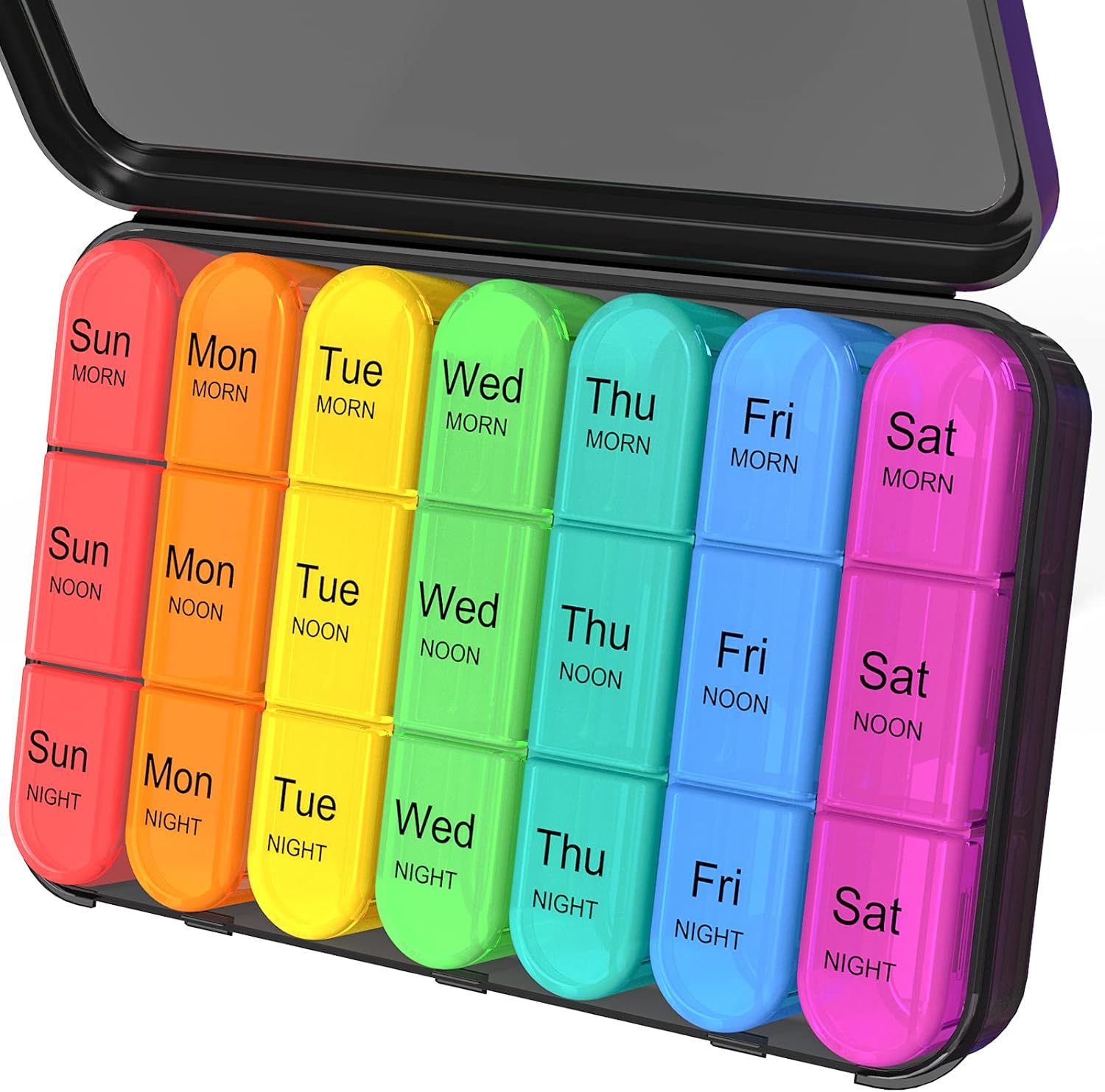 Pill Organizer 3X a Day, Weekly Pill Organizer 3 Times a Day, Pill Box 7 Day, Pi...