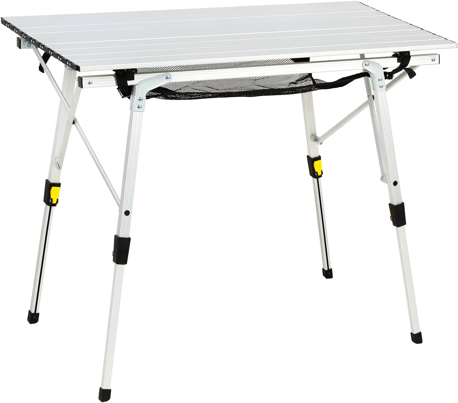 PORTAL Outdoor Folding Portable Picnic Camping Table with Adjustable Height Alum...