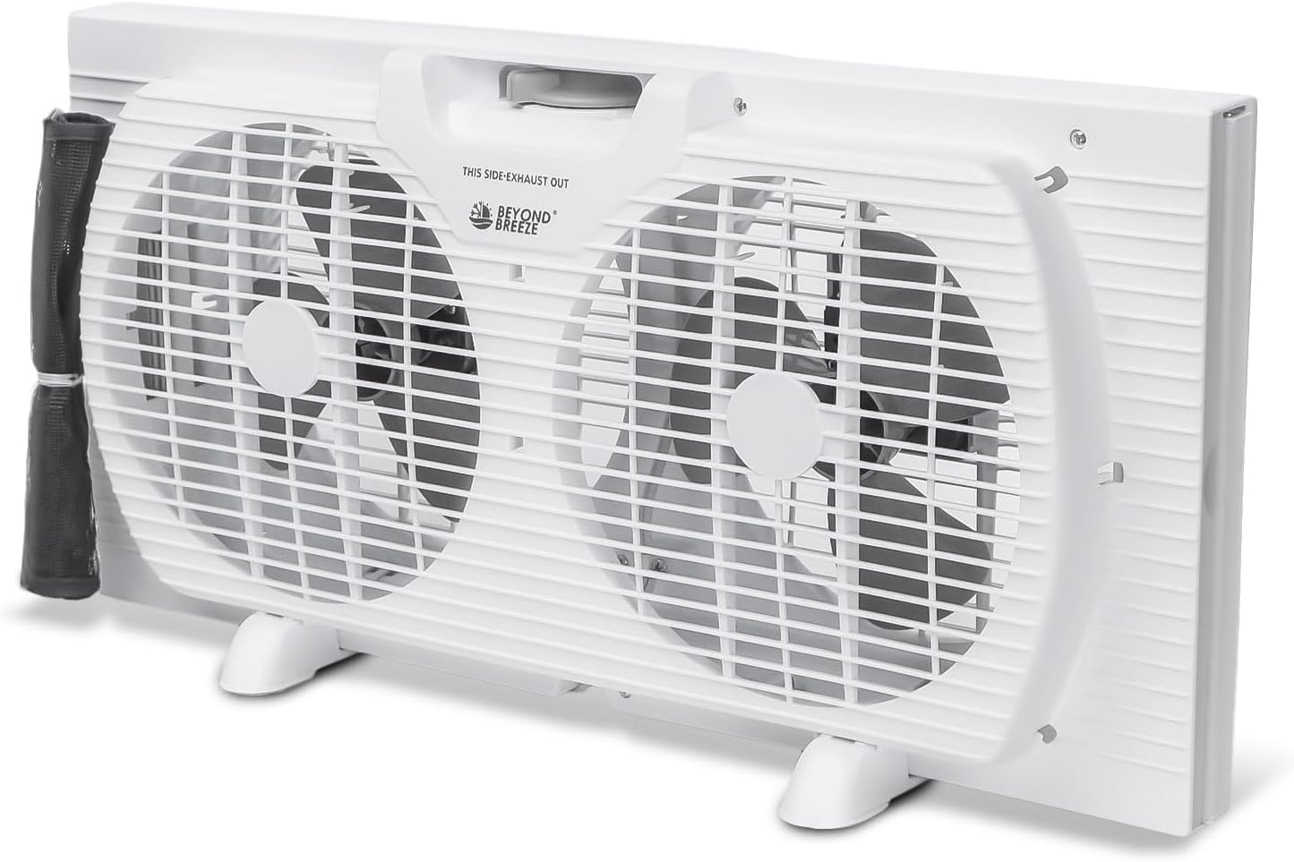 9" Twin Window Fan, 2-Speed Expandable Dual Window Fan with Reversible Airflow B...