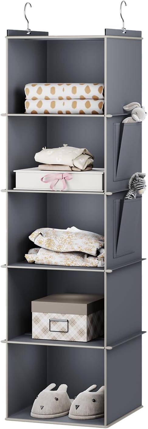 YOUDENOVA Hanging Storage, Special Wardrobe Storage Organiser with Foldable Hang...