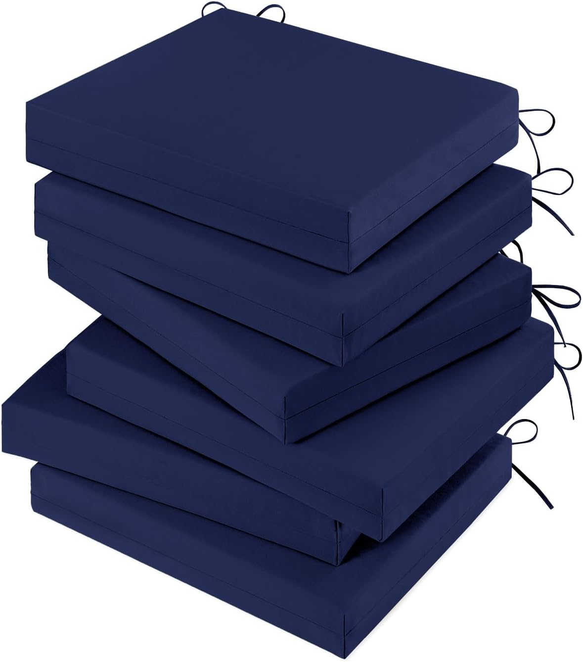 LOVTEX Outdoor Chair Cushions Set of 6, Outdoor Patio Chair Cushions with Ties,W...