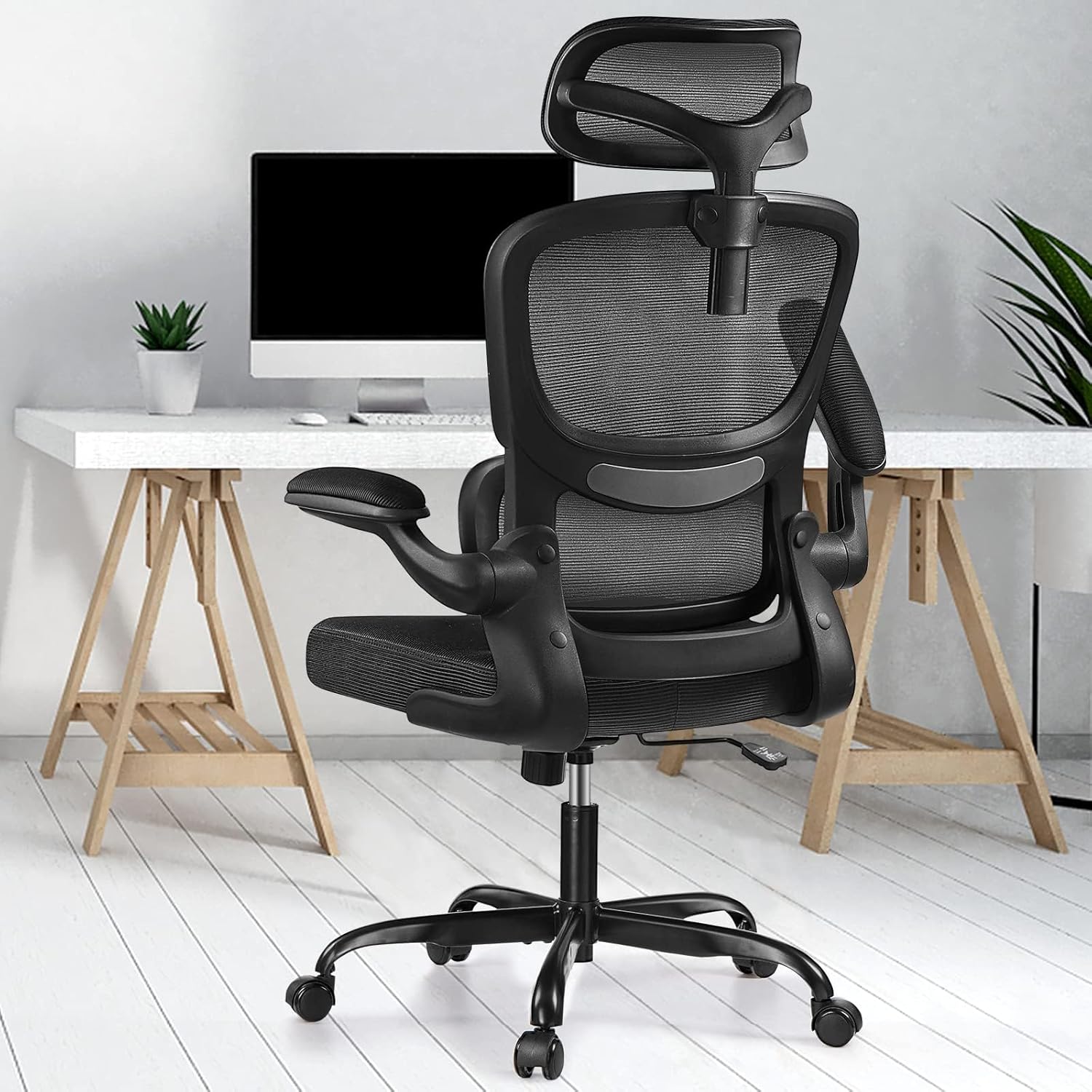 Razzor Ergonomic Office Chair, High Back Mesh Desk Chair with Lumbar Support and...