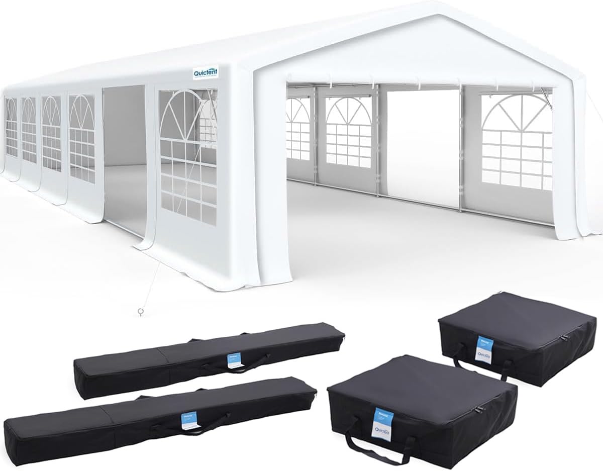 Quictent Premium 20x40 Party Tent Heavy Duty Outdoor Gazebo White Event Shelter...