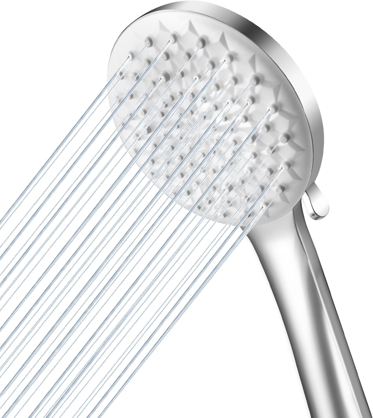 VEHHE Shower Head with 6 Spray Modes, Large Shower Head Round One-Hand Operation...