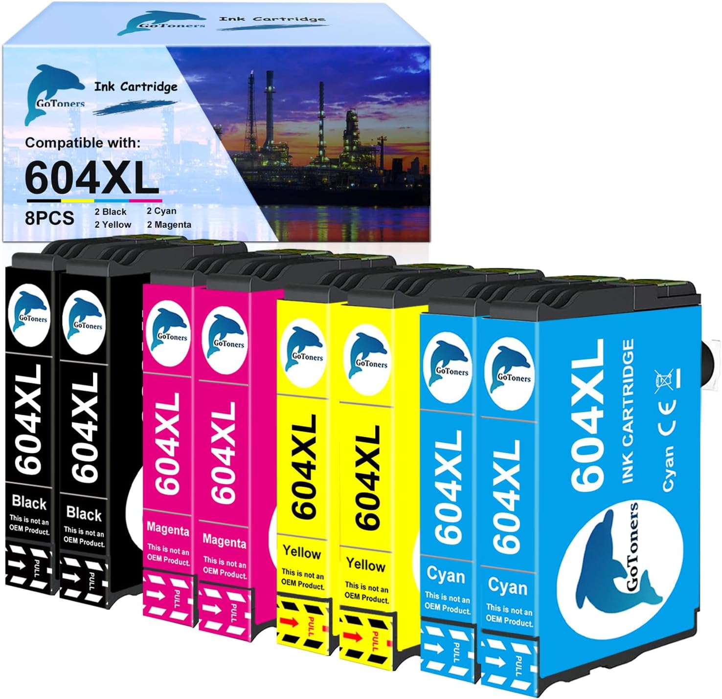 GoToners 604XL Ink Cartridges Multipack Replacement for Epson 604 Ink Cartridge...