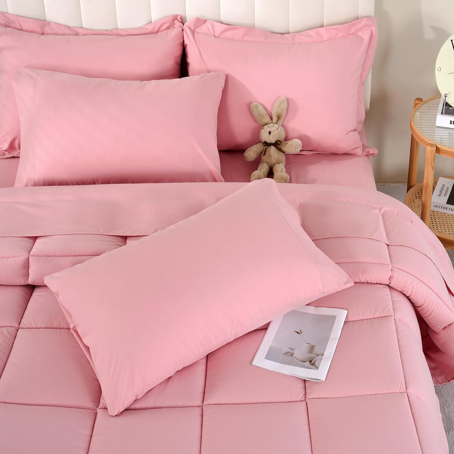 DOWNCOOL Full Size Comforter Sets, Special 7Pcs Full Size Bedding Sets, Innovati...