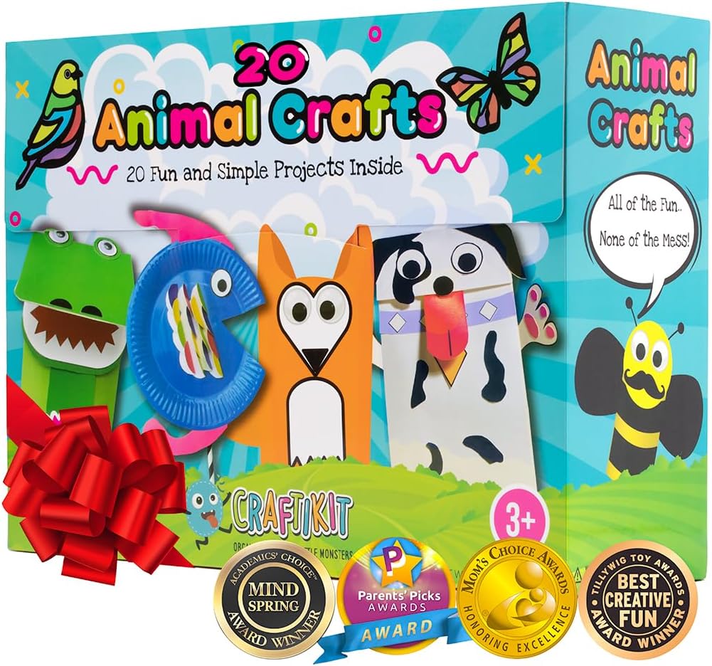 Craftikit® 20 Award-Winning Toddler Arts and Crafts for Kids Ages 4-8 Years, All...