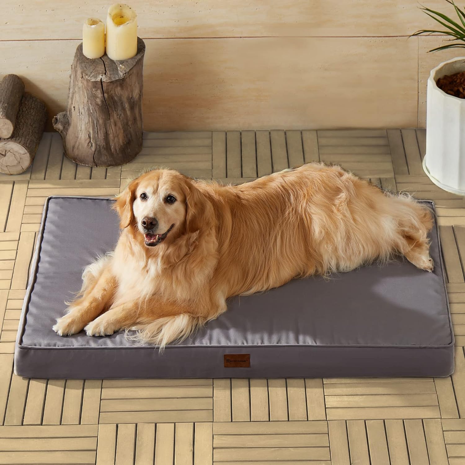 BFPETHOME Outdoor Dog Beds for Large Dogs, Waterproof Dog Bed for Medium, Large,...