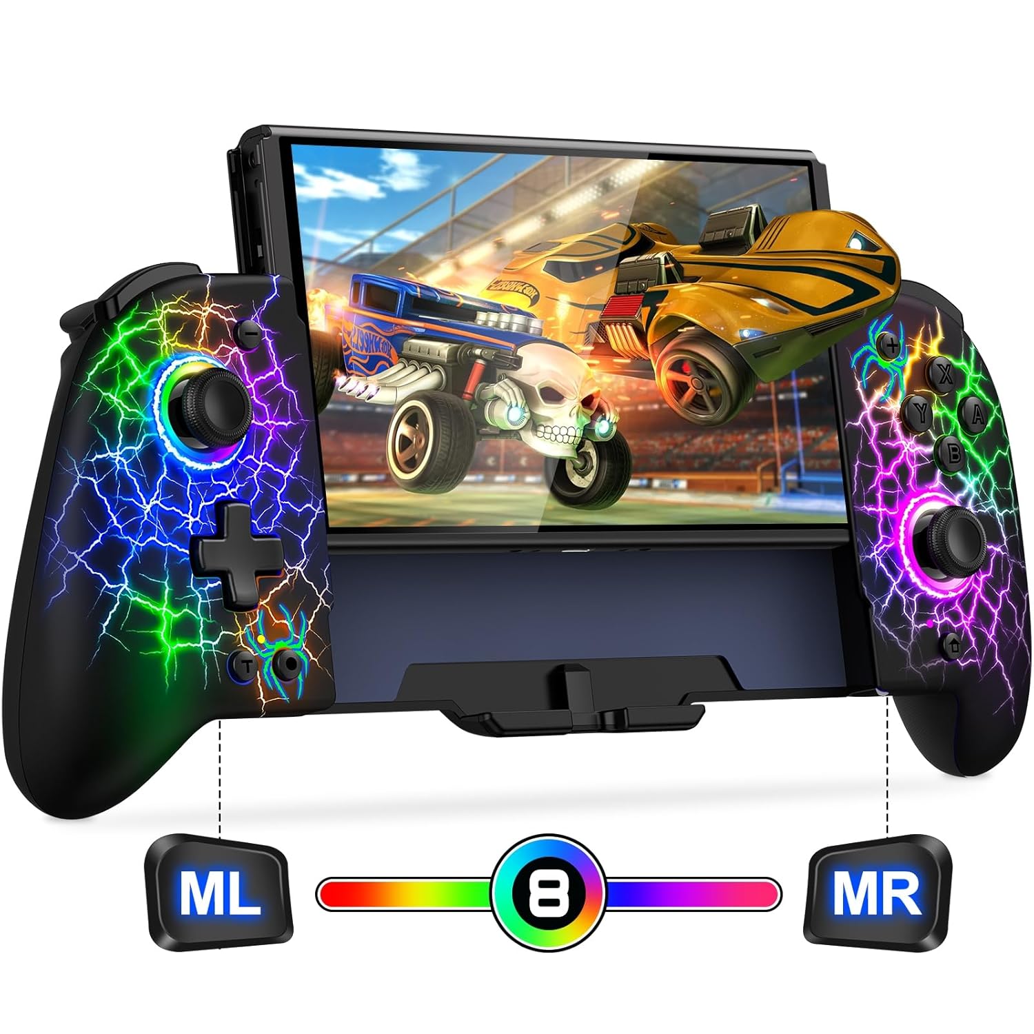 Switch Controllers, Hall Effect Joystick (No Drift) Switch Joypad for Nintendo S...