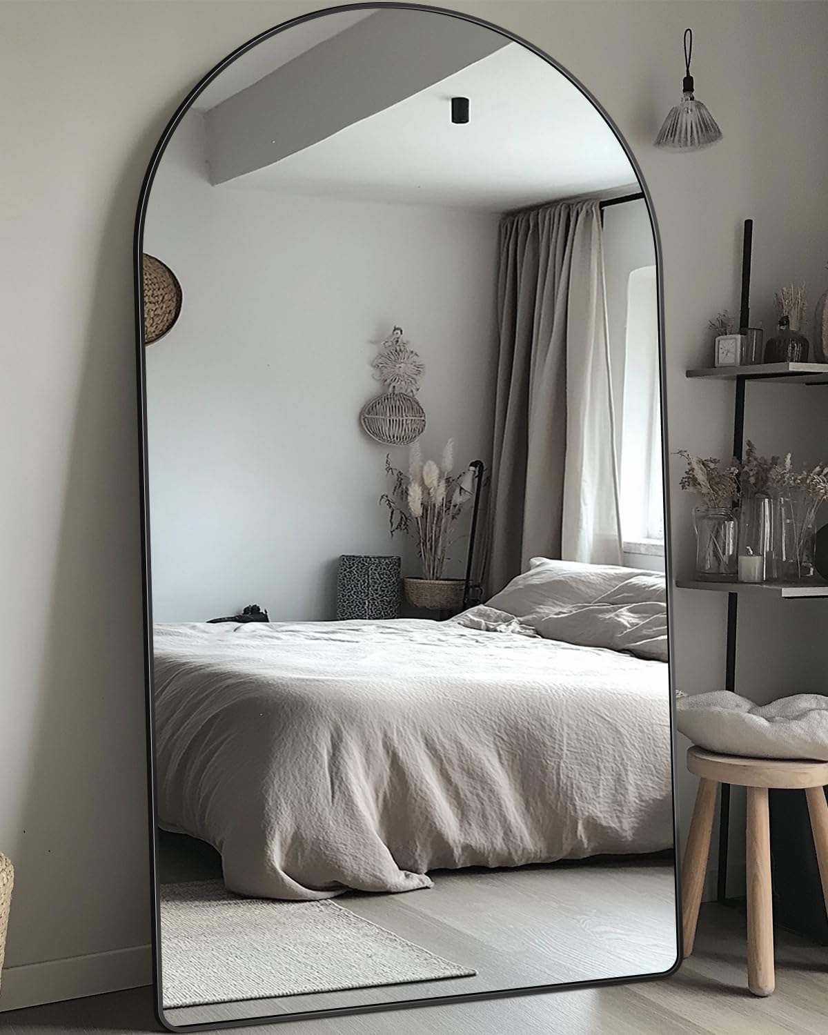 Antok Full Length Mirror, 76"x34" Floor Mirror, Floor Standing Mirror Freestandi...