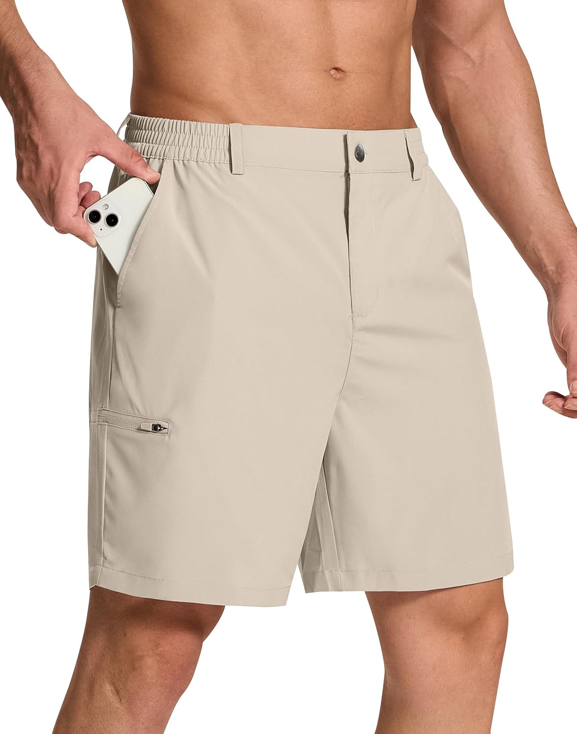 Mens Stretch Golf Shorts with 6 Pockets Dry Fit 7 Inch Inseam Lightweight Dress...