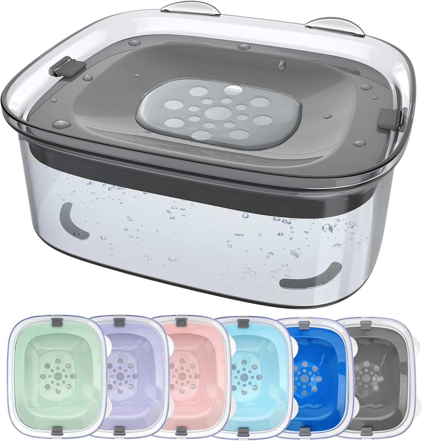 AONKEY 3L Dog Water Bowl No Spill, 101oz Large Spi...