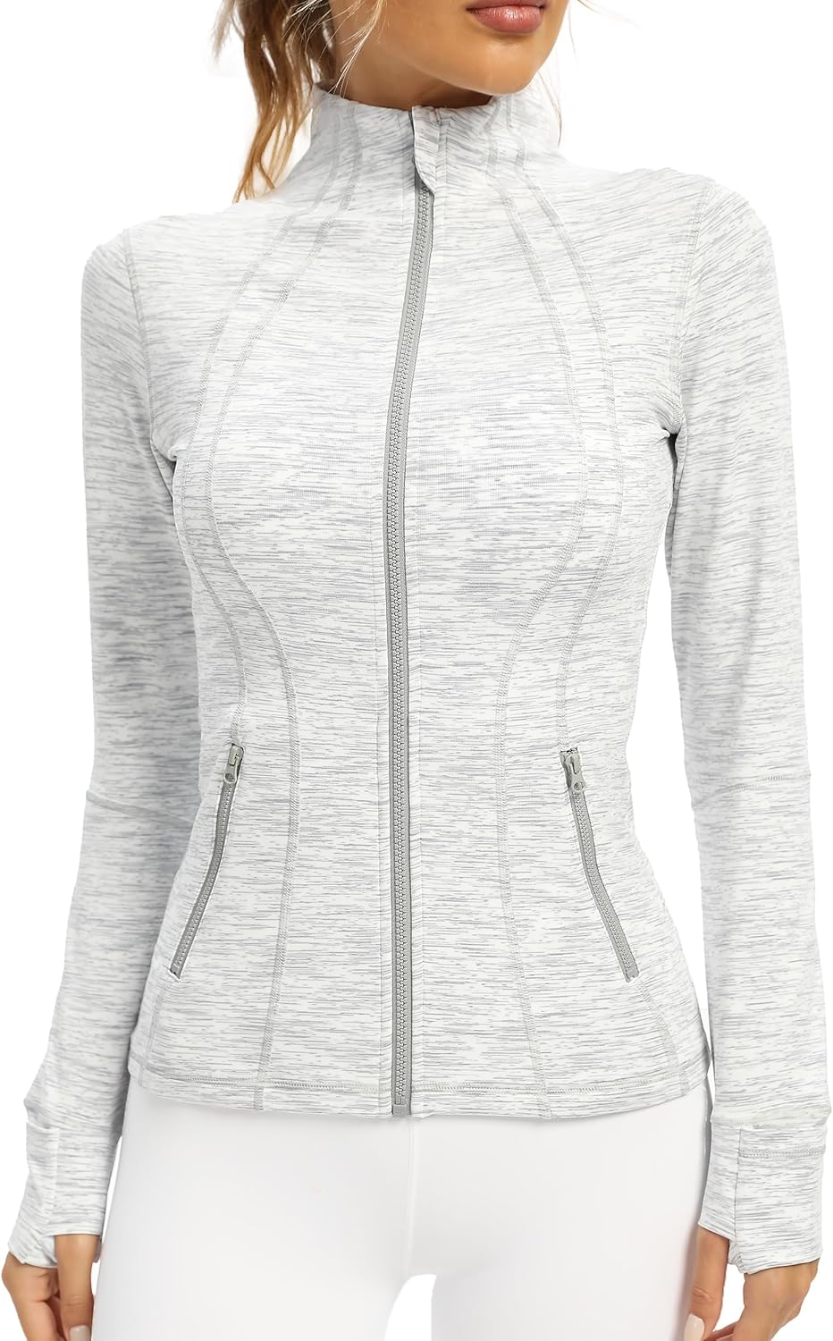 QUEENIEKE Women Athletic Jackets Cottony-Soft Full Zip Slim Fit Workout Running...