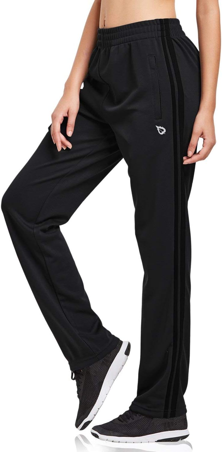 BALEAF Women's Track Pants, Special Athletic Jogging Sweatpants with Zipper Pock...