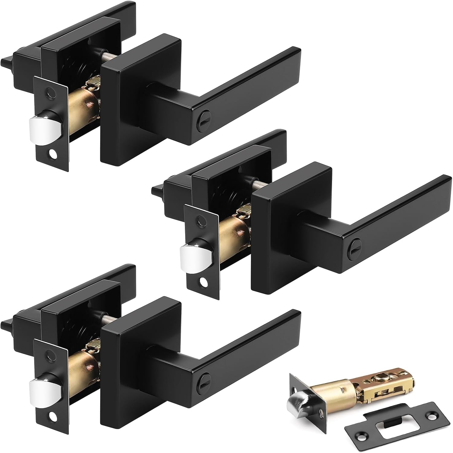 Probrico Door Lever, Special Privacy Door Lock Handleset, Innovative Keyless Loc...