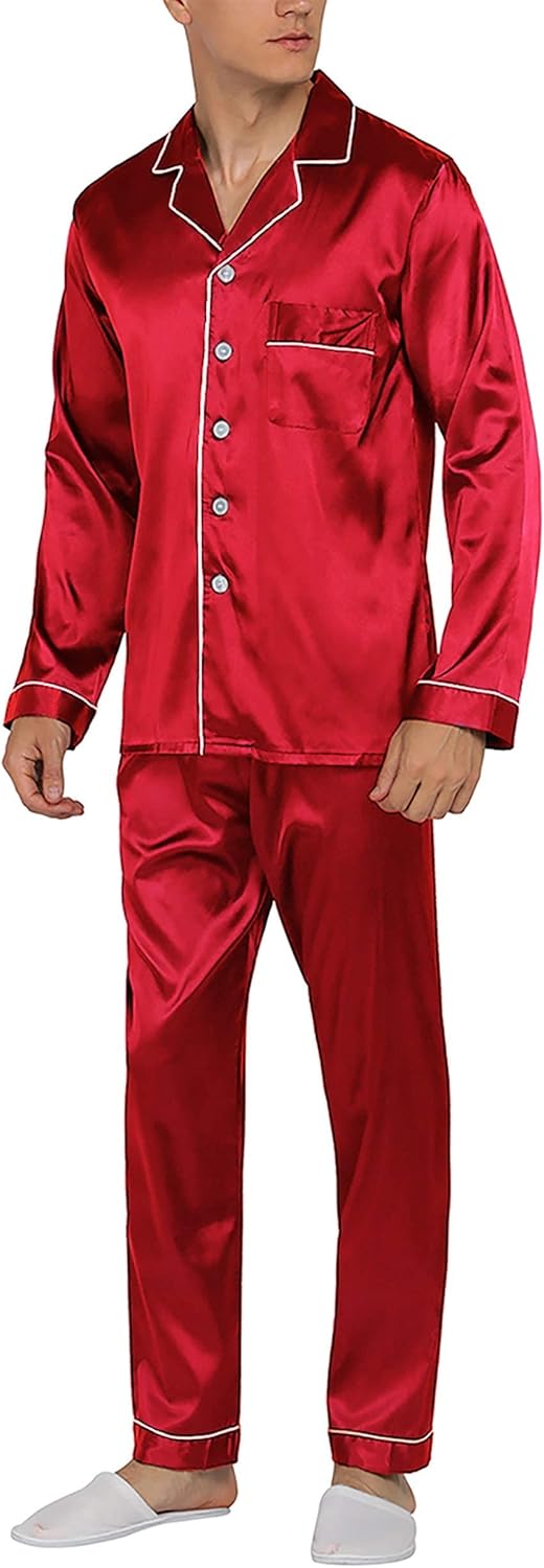 YIMANIE Mens Satin Pajamas Set, Special Sleepwear for Ultimate Comfort, Innovati...